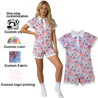 Combinaison ABDL pour adulte avec impression personnalisée, col polo, vêtements Ddlg, combinaison à boutons-pression, combinaison pour femme adulte