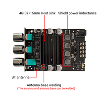 Module amplificateur audio WUZHI AUDIO ZK-XPSM 150Wx2, module sonore, aigus, graves, double canal, TDA7498E, dissipateur de chaleur