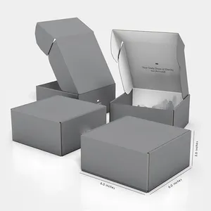 Personalizado ropa zapatos de compras holográfica gran rosa cajas de envío agente