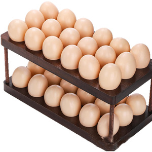 Support à œufs en bois double couche 36 compartiments pour la conservation des œufs frais dans la cuisine - Product Image 5