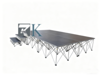 Plateforme en contreplaqué avec support en aluminium, scène mobile en aluminium pour mariage, spectacle, exposition, événements musicaux
