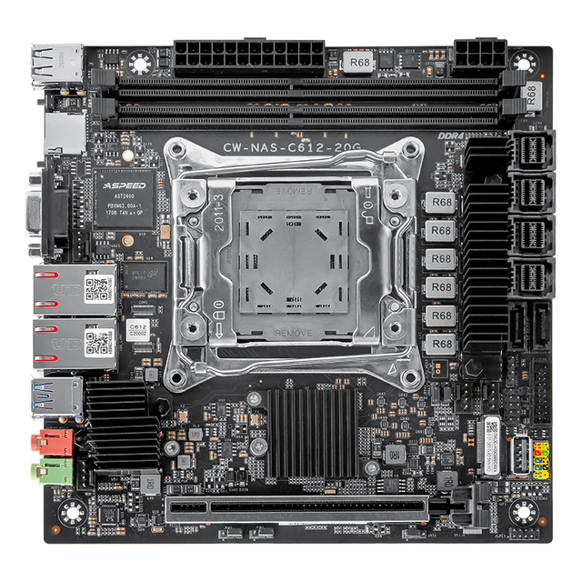Zynshield C612 LGA2011-3 NAS Motherboard with Dual Intel X550-T2 10G LAN for Xeon E5 V3 V4 Server