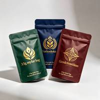 Sachet Doypack en aluminium robuste 3,5g, en Mylar, anti-odeur, personnalisable, pour le stockage du tabac, vente en gros