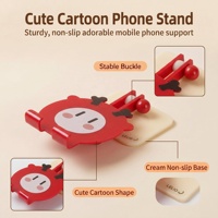 Support de téléphone en acrylique personnalisé en forme de cerf, réglable en hauteur, pliable et résistant à l'usure, idéal pour un cadeau de Noël