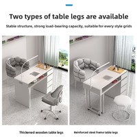 Ensemble Table et Chaise de Manucure Simple ou Double Économique et Remisé, Luxe Léger, Multifonctionnel, Écologique, Durable, en Marbre