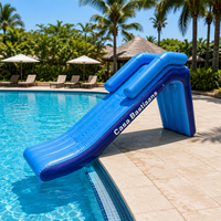 Toboggan aquatique gonflable commercial pour yacht, fabriqué sur mesure en PVC, toboggan aquatique gonflable pour quai de bateau, pour fête au bord de la piscine du yacht