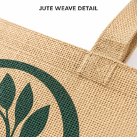 Sac de courses en jute pour entreprise, impression sérigraphique, taille personnalisée pour les magasins de détail, les événements commerciaux et l'identité de marque, faible MOQ