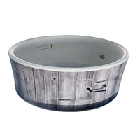 Piscine de spa gonflable personnalisée forme ronde bain à remous de jardin avec couverture extérieure