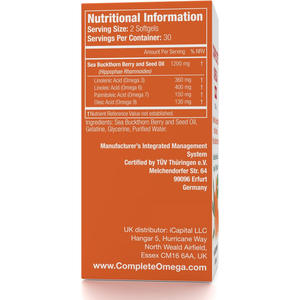 Omega 3 6 7 9 Minyak <span class=keywords><strong>Sea</strong></span> <span class=keywords><strong>Buckthorn</strong></span> 1200mg Cold Pressed 60 Softgel Non GMO Suplemen Makanan - Product Image 5