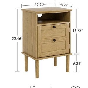 Modern minimalist <b>wooden</b> storage shelf, <b>small</b> bedside <b>table</b>, open storage space, solid wood storage. - Product Image 4