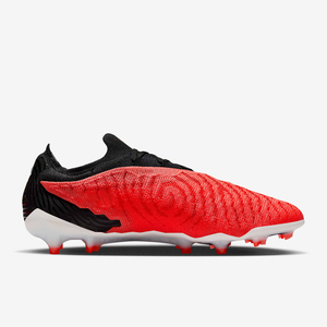 Lace Up Low <b>Ankle</b> Soccer Cleats Cyan <b>White</b> Gradient Knit Upper With Pink Studs Firm Ground Football <b>Boots</b> - Product Image 2
