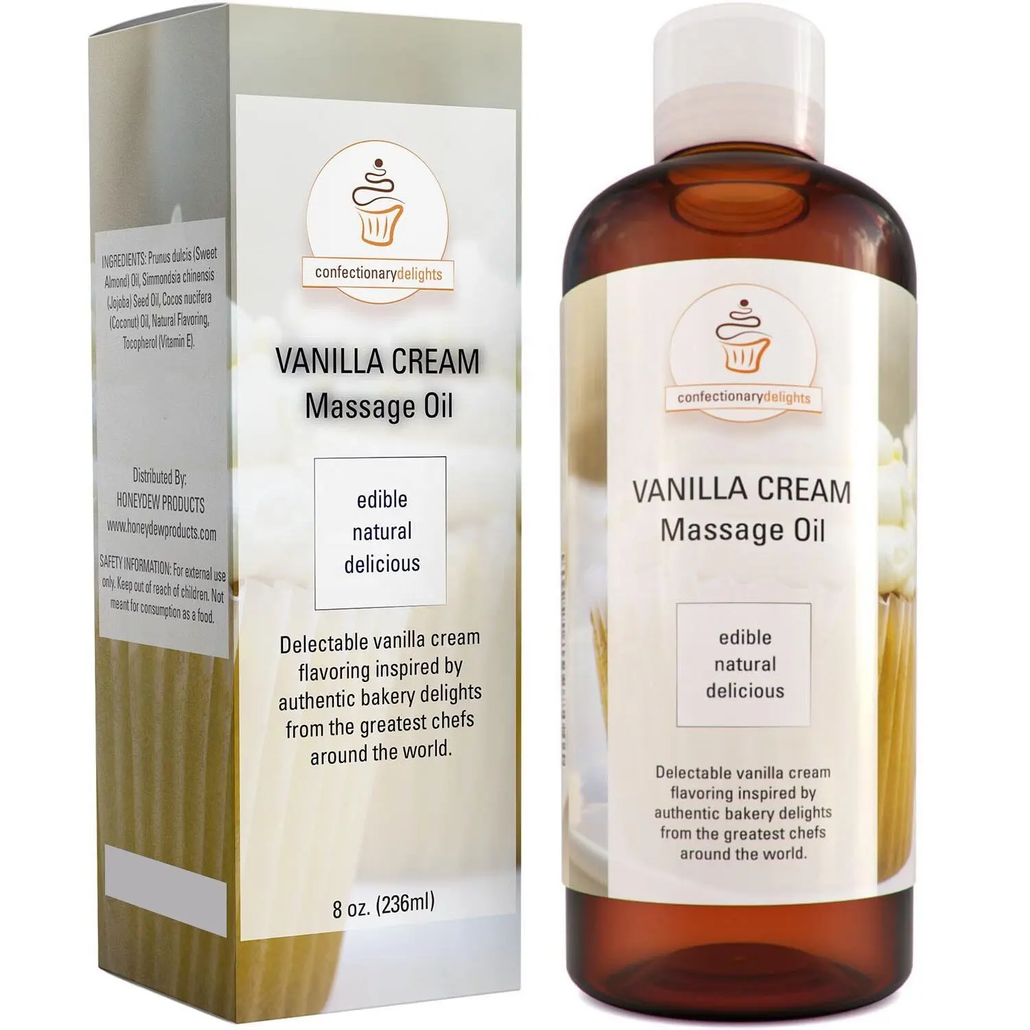 Edible Vanilla Erotic with Powerful Aphrodisiac & Skin Care Benefits Natural Massage Therapy Oils