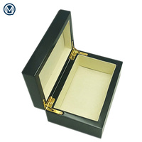 Nouveau logo personnalisé emballage de luxe boîte de parfum arabe creuse en bois noir