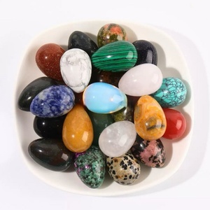 Huevos de Piedra Natural en Forma de Huevo de 20 mm, Material Mixto, Cristal, Ágata, Piedras Preciosas para Decoración del Hogar, Venta al por Mayor - Product Image 2