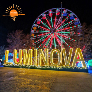 Grand spectacle éclairé étanche LED commercial en stock lettres de Noël personnalisées IP65 pour les décorations de motif de parc de Noël de centre commercial - Product Image 2