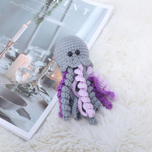 Brillantes Juguetes <span class=keywords><strong>de</strong></span> Peluche <span class=keywords><strong>de</strong></span> <span class=keywords><strong>Ganchillo</strong></span> <span class=keywords><strong>de</strong></span> <span class=keywords><strong>Pulpo</strong></span> Unisex 100% Algodón, Sonajeros <span class=keywords><strong>de</strong></span> Animales Marinos <span class=keywords><strong>para</strong></span> Bebés, Mini Amigurumi <span class=keywords><strong>de</strong></span> <span class=keywords><strong>Ganchillo</strong></span> con Relleno <span class=keywords><strong>de</strong></span> Algodón PP - Product Image 5