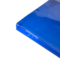 Porte-documents A4 personnalisé avec bouton-pression, pochette en plastique PP transparente, portefeuille, classeur de bureau avec fente pour carte