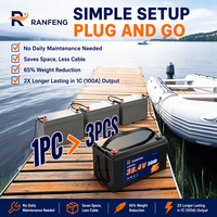 Batterie marine LiFePO4 12V 24V 36V 48V 72V 96V 114V 400V 105Ah pour yacht, bateau, moteur, 4000 cycles