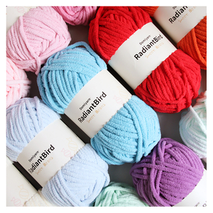 Fil de polyester épais de haute qualité Sweet Beans 100G 5mm pour écharpe, couverture, tapis de niche - Product Image 5