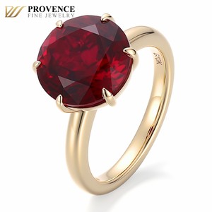 <span class=keywords><strong>Bague</strong></span> en or jaune 10 carats <span class=keywords><strong>avec</strong></span> rubis <span class=keywords><strong>de</strong></span> laboratoire taille brillant rond couleur sang <span class=keywords><strong>de</strong></span> <span class=keywords><strong>pigeon</strong></span>, bijoux fins pour femme, idéale pour un anniversaire, par Provence Jewelry - Product Image 1