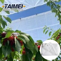 Bâche PE transparente 120gsm couverture résistante aux UV PE enduit serre cerisier Protection pluie acide
