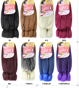 Extensions de cheveux synthétiques Yaki en vrac pour tresses, pré-étirées, <span class=keywords><strong>jumbo</strong></span>, 6X, 400g, pour tressage, vente en gros d'usine à bas <span class=keywords><strong>prix</strong></span> - Product Image 2