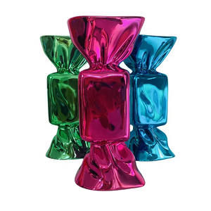 Escultura de Caramelo de Resina para Decoración del Hogar, Estatua de Piruleta de Fibra de Vidrio Galvanizada con Base para Decoración del Hogar - Product Image 5