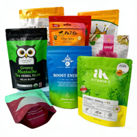 Sacs thermoscellables personnalisés en PE de qualité supérieure pour protéines, chocolats, biscuits, bonbons, snacks, compléments alimentaires, avec fermeture éclair, pour sushis et salades