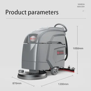 sale hot in 2024 Battery power automatic floor scrubber machine for airport railway station