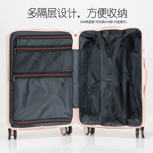 Maleta de viaje ligera personalizada para hombres y mujeres con candado de combinación, ruedas giratorias, bolsillo con cremallera, unisex, para viajes de negocios - Product Image 4