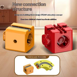 Ensemble de construction de voitures sur rail magique à assembler soi-même avec plusieurs formes, <span class=keywords><strong>jouet</strong></span> éducatif STEM pour les enfants de 8 à 13 ans, unisexe, en plastique - Product Image 3