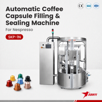 Machine de remplissage et de scellage automatique de dosettes de café avec système servo haute précision CE pour capsules K-cup Nespresso