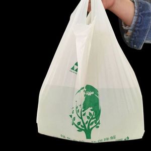 Best Price S Break the Shopping <b>Bag</b> Biodegradable <b>Compostable</b> T-shirt Plastic Shopping <b>Bag</b> on Roll - Product Image 5