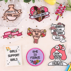 Bán buôn sắt trên máy tính thêu vải vá nữ quyền thêu vá dịch vụ tùy chỉnh được chấp nhận - Product Image 1