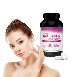 Comprimés de collagène en marque propre avec biotine et vitamine C - Soutien pour les cheveux, la peau et les ongles - Complément de peptides de collagène hydrolysés - Product Image 2
