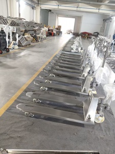Chariot à palettes manuel CJLIFT 2500 kg, pompe <span class=keywords><strong>BF</strong></span>, acier inoxydable 304, roues en nylon PU - Product Image 4