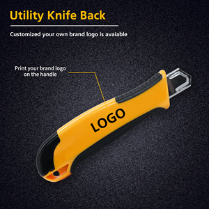 Cuchillo <span class=keywords><strong>Retráctil</strong></span> <span class=keywords><strong>de</strong></span> Uso Industrial <span class=keywords><strong>de</strong></span> 18 mm, Mango <span class=keywords><strong>de</strong></span> Acero Inoxidable, Bloqueo Automático, Hoja <span class=keywords><strong>de</strong></span> Acero con Alto Contenido <span class=keywords><strong>de</strong></span> Carbono, Personalizable OEM - Product Image 3