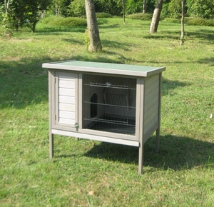 Housses de clapier d'intérieur de luxe en bois faites à la main plateaux de cage à lapin en plastique pour livraison - Product Image 2