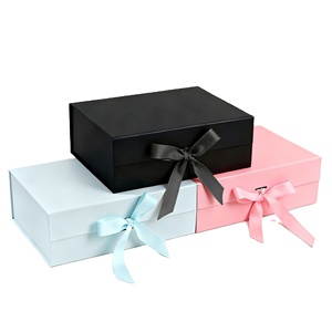 Luxe Roze Lint Sluiting Magnetische Kartonnen Dozen Met Gerecyclede Materialen En Embossing Op Maat Gemaakte Logo Opvouwbare Geschenkverpakking - Product Image 1