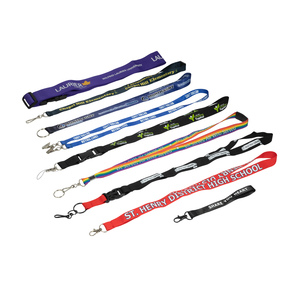 Wholesale Cheap Custom Black Neck Strap Sublimation Printed <b>Polyester</b> Durable Id Card Blank <b>Lanyard</b> with Buckle Ribbon - Product Image 4