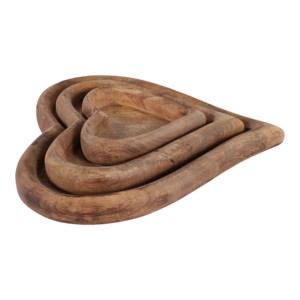Set di vassoi in legno a forma di cuore per comodino, tavolino da caffè, decorazioni per la casa, portaoggetti per gioielli e vanità - Product Image 6