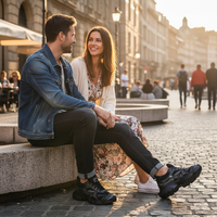 Chaussures de sport montantes pour hommes, style 'Dad Shoes', à lacets, rehaussantes de 10 cm, respirantes en maille, décontractées, polyvalentes, rétro, antidérapantes, semelle EVA