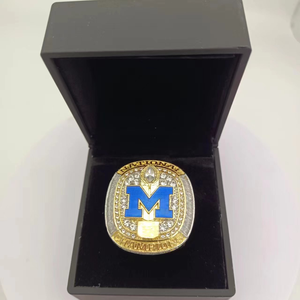 2024ミシガン州立大学NCAAフットボールチャンピオンシップ幾何学的形状リングスポーツメンズジュエリー安い合金ジェムストーンリング - Product Image 4