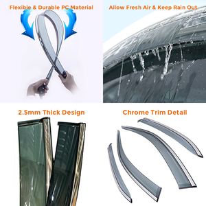 Injection Window Deflectors for Geely Vision 2017 Rain Guards Side Window Visor Wind Deflector Auto Accessories - Product Image 4