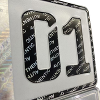 Plaque d'immatriculation décorative réfléchissante personnalisée de l'Union européenne, embossée, du Royaume-Uni, avec RFID intégré