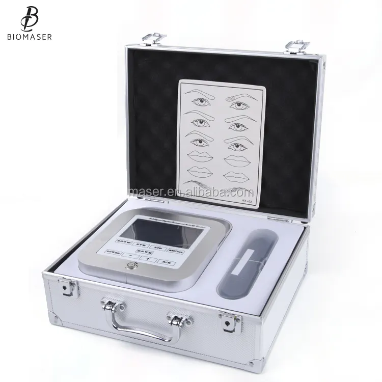 Mesin Microblading Nano MTS Profesional Mesin Pena Tato Bibir Set Mesin Tato Bishop untuk Makeup Permanen