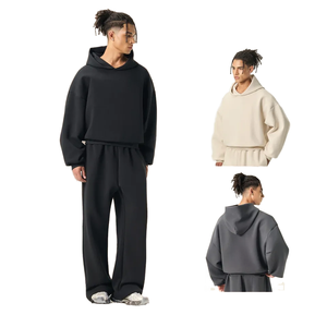 <span class=keywords><strong>Sudadera</strong></span> con Capucha para Hombre, Corte Cuadrado Holgado, 350G, con Estampado de Corazón, Estilo Americano Moderno - Product Image 1