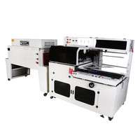 Machine d'emballage sous tunnel thermorétractable entièrement automatique pour boîtes de mouchoirs, papier toilette et film rétractable, avec découpe intégrée