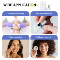 Jiaxin 5.8CM Tampons démaquillants ronds jetables à 3 couches avec logo personnalisé pour un démaquillage efficace