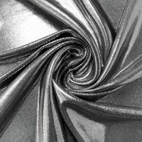 Tissu Métallique Brillant Bio Écologique Effet Feuille d'Argent, Tissu Extensible Doux pour Robes et Danse, Tricoté, Film Thermocollant, Nouvelle Collection, Vente Chaude
